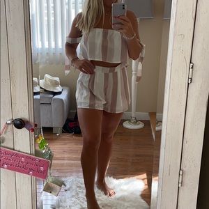 Two piece short and cropped set!
